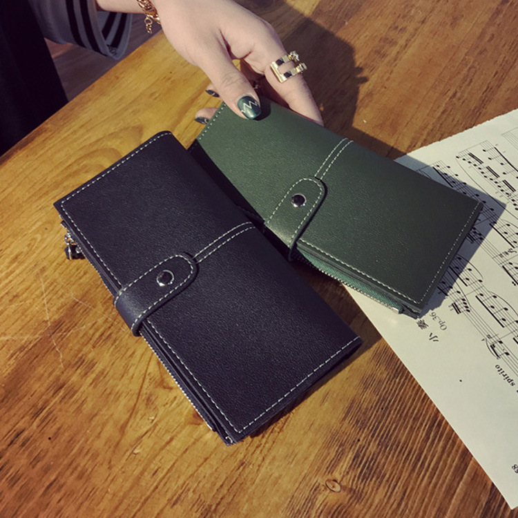 Wallet Female Long Section Student Retro Personality Envelope Simple Buckle Ultra Thin Wallet