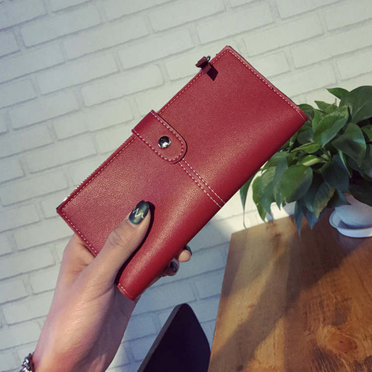 Wallet Female Long Section Student Retro Personality Envelope Simple Buckle Ultra Thin Wallet