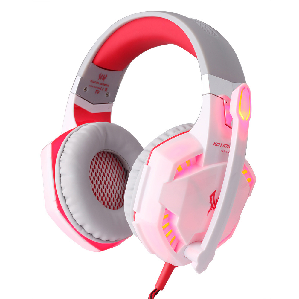 Computer Game Headphones Wearing Style Stereo Shocked Sound Quality Glowing Headset