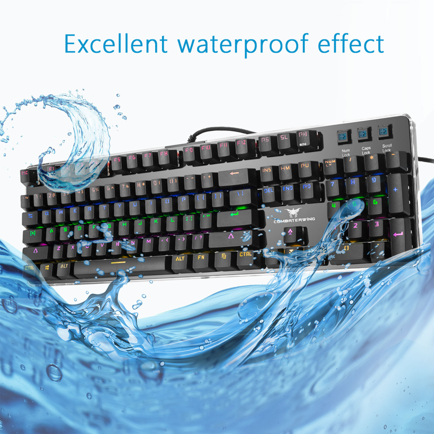 Computer Waterproof Mechanical Keyboard Colorful Glare Profession Game Keyboard