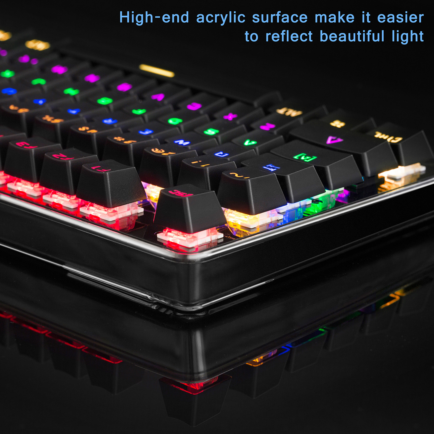 Computer Waterproof Mechanical Keyboard Colorful Glare Profession Game Keyboard