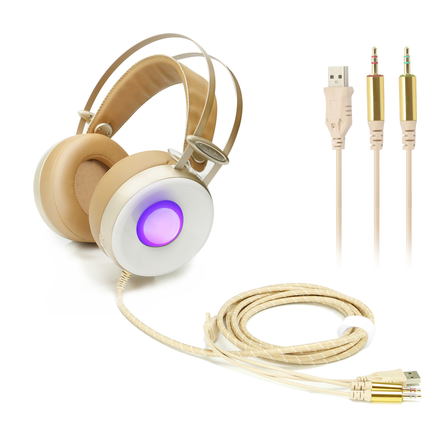 Game Glowing stereo headset HIFI Wearing style computer Gaming headset