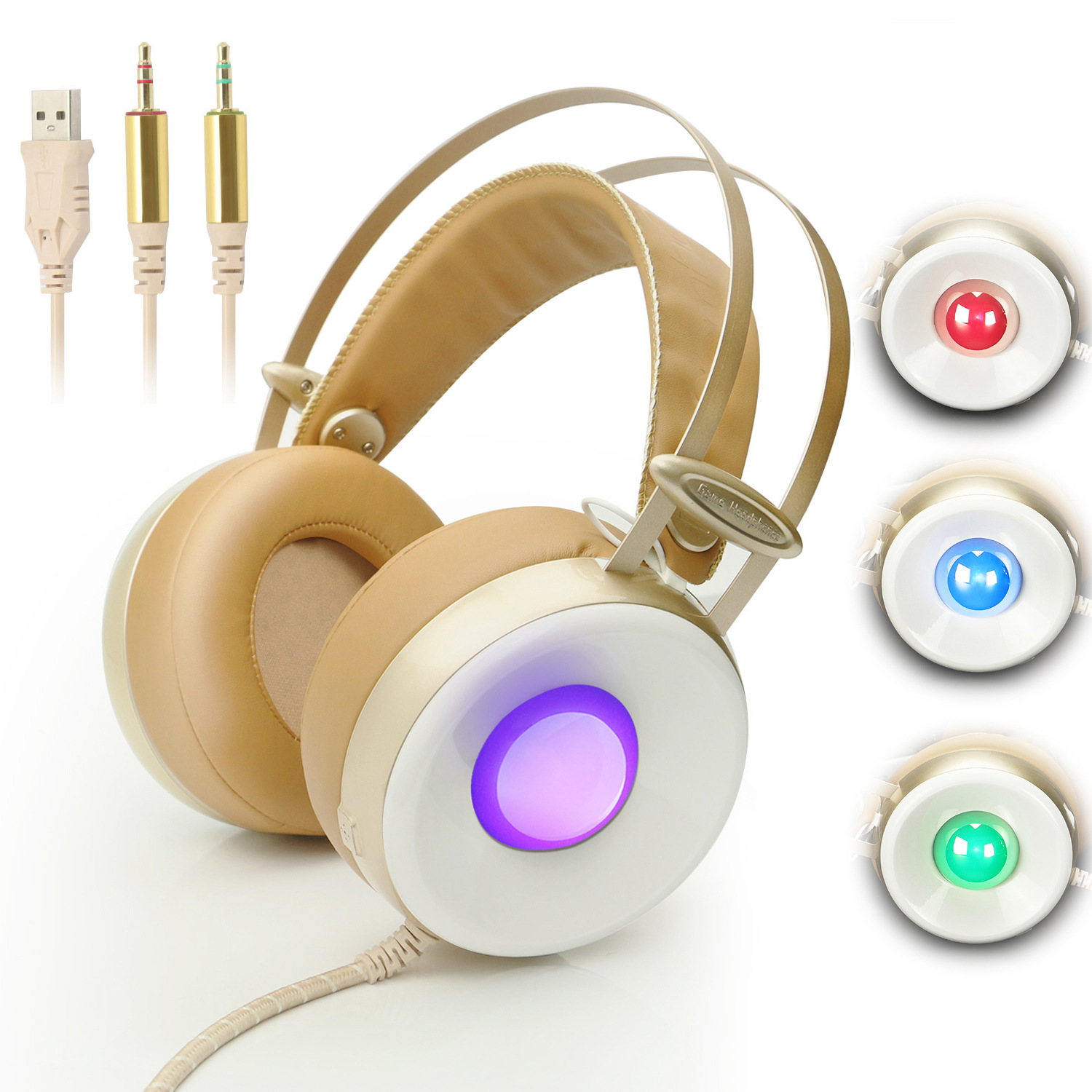Game Glowing stereo headset HIFI Wearing style computer Gaming headset