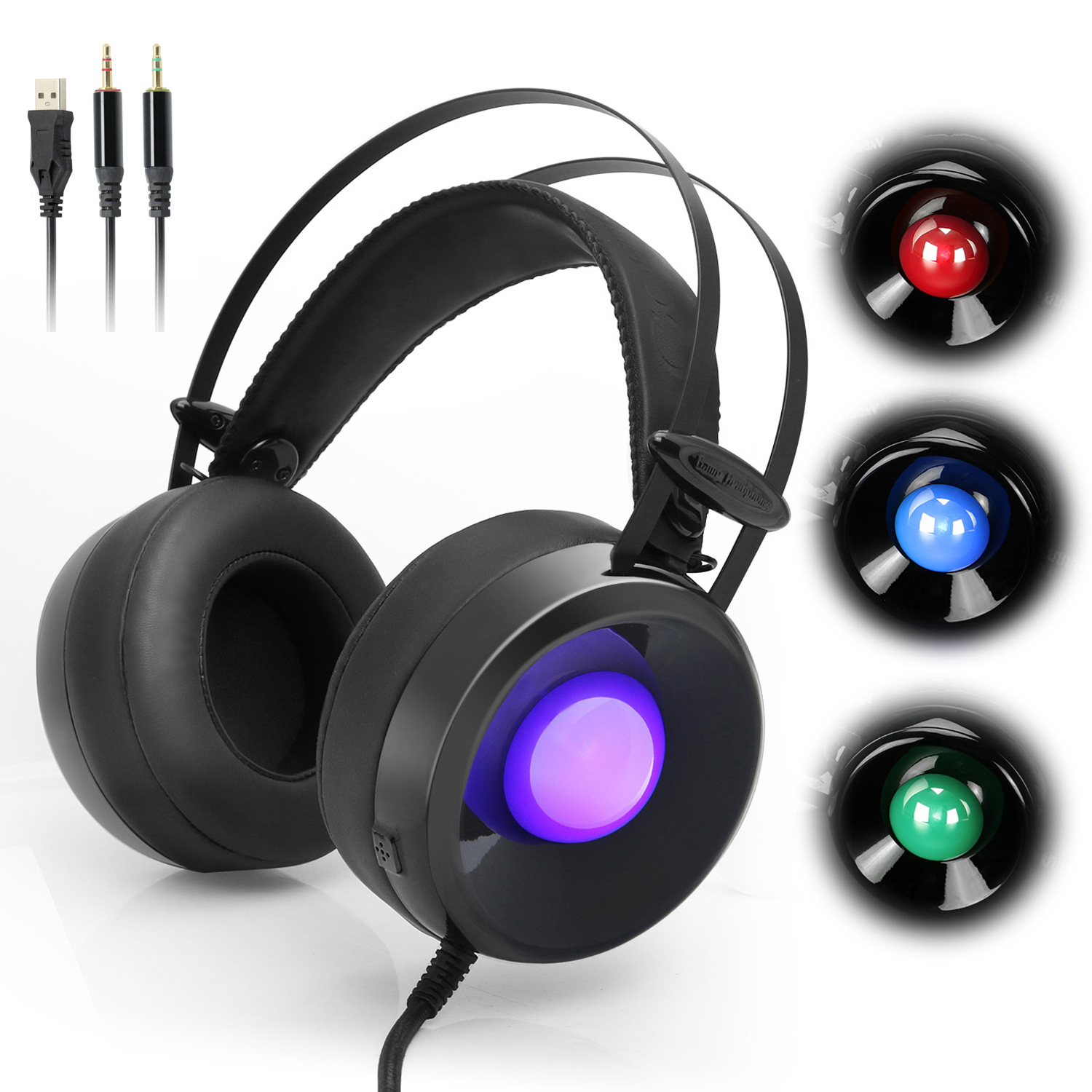 Game Glowing stereo headset HIFI Wearing style computer Gaming headset