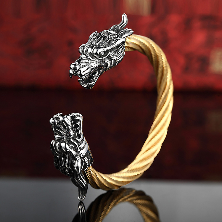 Domineering Leading Wire Bracelet Fashion Men Stainless Steel Jewelry