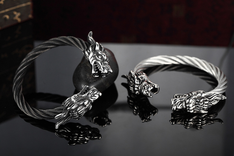 Domineering Leading Wire Bracelet Fashion Men Stainless Steel Jewelry