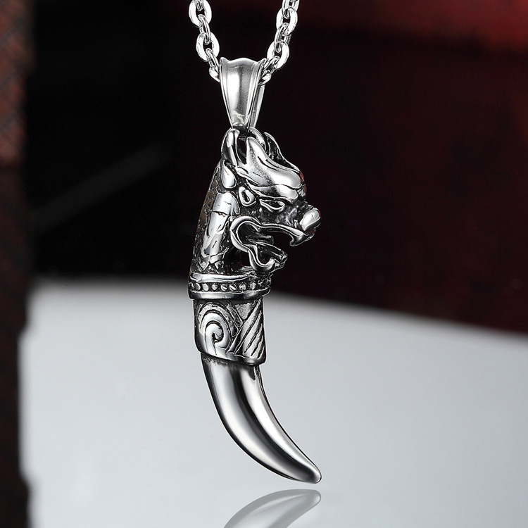 Domineering Rocking Personality Supreme Leading Spike Tide Men Titanium Steel Necklace