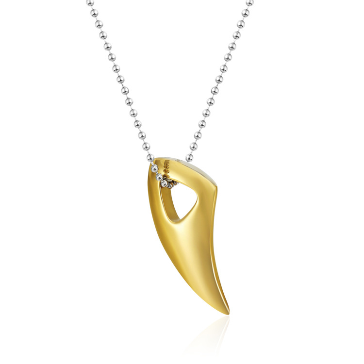 Horns Pendant Men Steel Color Spike Pendant Stainless Steel Jewelry
