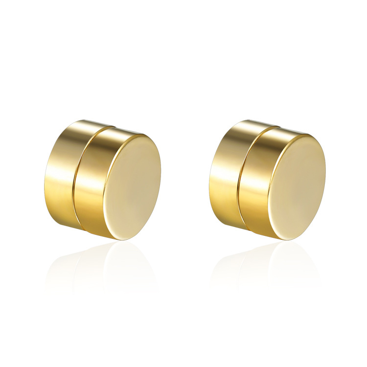 Men Titanium Steel No Ear Hole Magnet Ear Clip Earrings Fashion Wild Tide Men Jewelry
