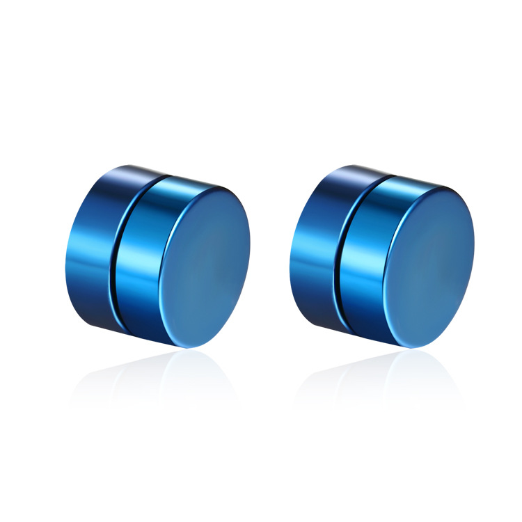 Men Titanium Steel No Ear Hole Magnet Ear Clip Earrings Fashion Wild Tide Men Jewelry