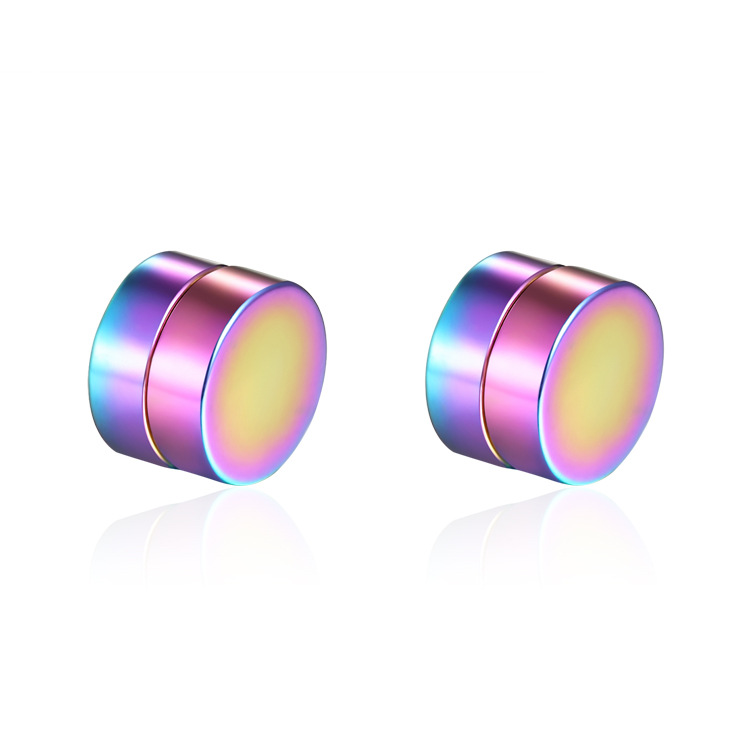 Men Titanium Steel No Ear Hole Magnet Ear Clip Earrings Fashion Wild Tide Men Jewelry
