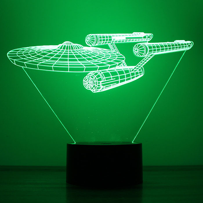 Creative Star Trek 3D Night light Button USB Color Lights