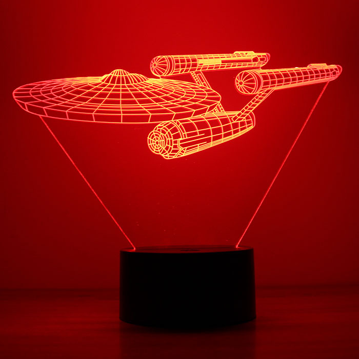 Creative Star Trek 3D Night light Button USB Color Lights