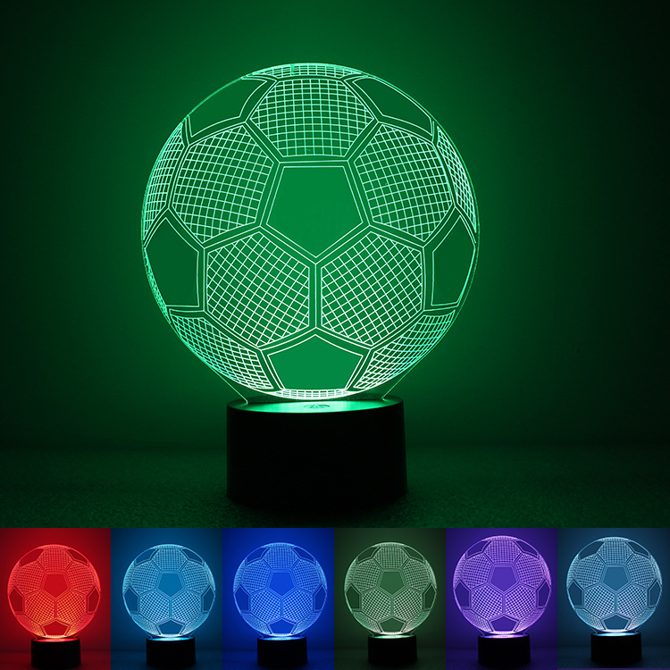 The New Football 3D Night light  Creative Energy Saving Intelligent Home LED Lights