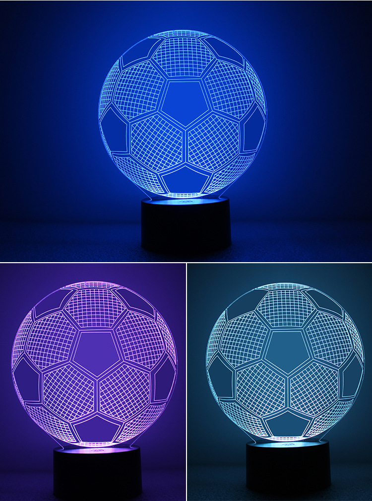 The New Football 3D Night light  Creative Energy Saving Intelligent Home LED Lights