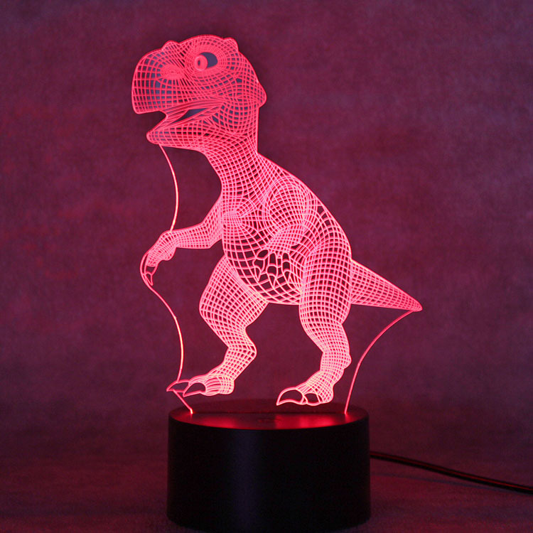 Dinosaur 3D Night Light USB Powered by Energy Saving LED Lights Intelligent Home