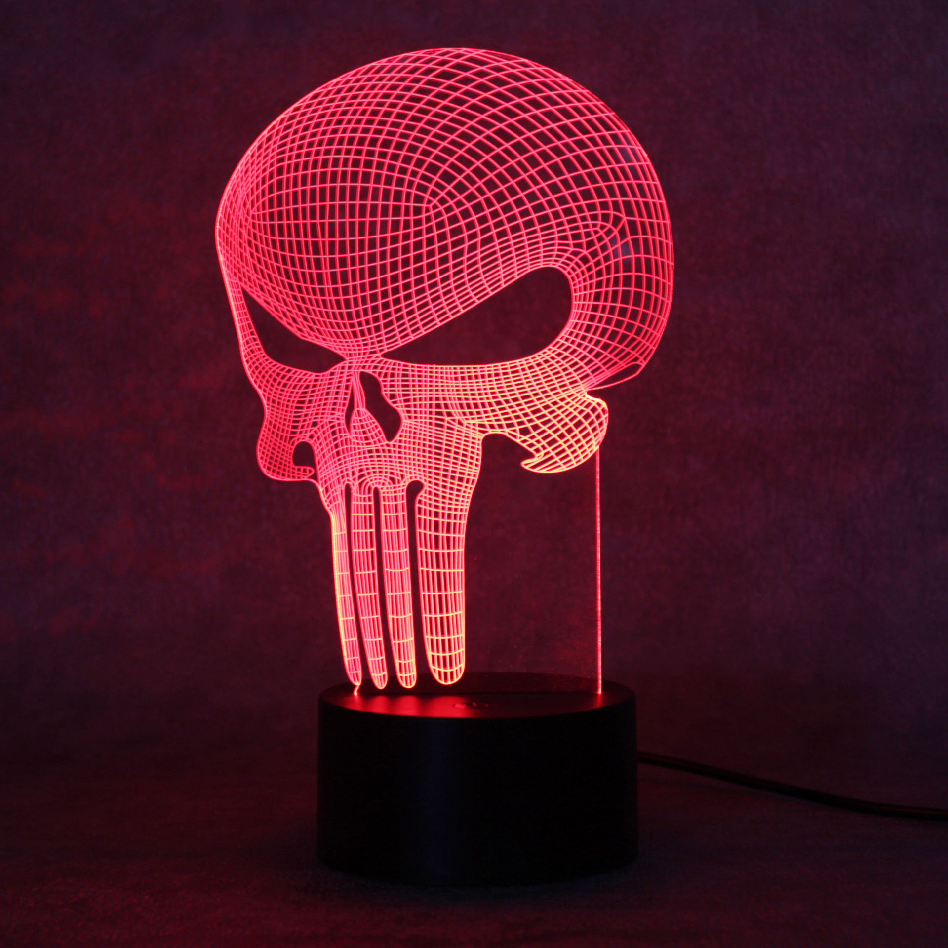 Creative Punisher 3D Vision Night light Button Switch USB Night light