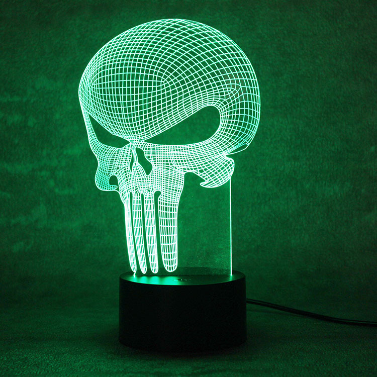 Creative Punisher 3D Vision Night light Button Switch USB Night light