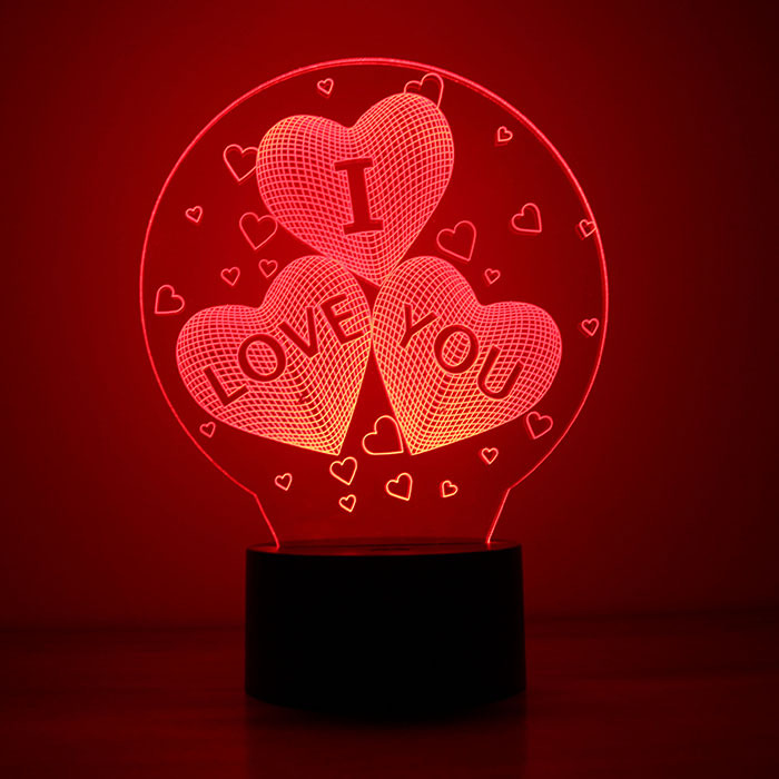 I LOVE YOU Confession 3D Night light Creative Corridor Study Colorful LED Lights