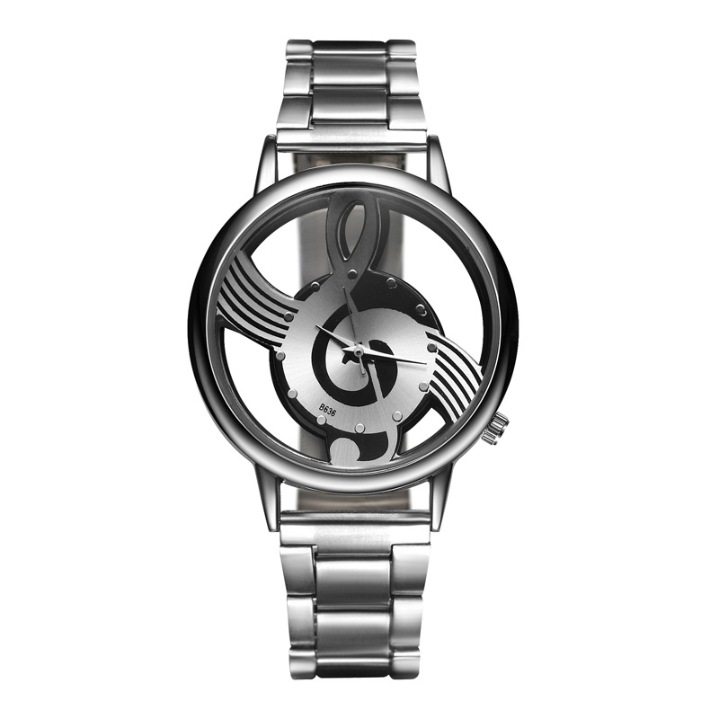 Men Steel Strip Watch Creative Music Watch Male Quartz Watch