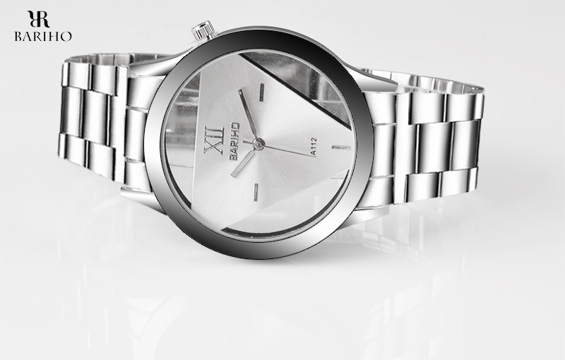 Men Steel Strip Watch High End Business Men Triangle Hollow Watch