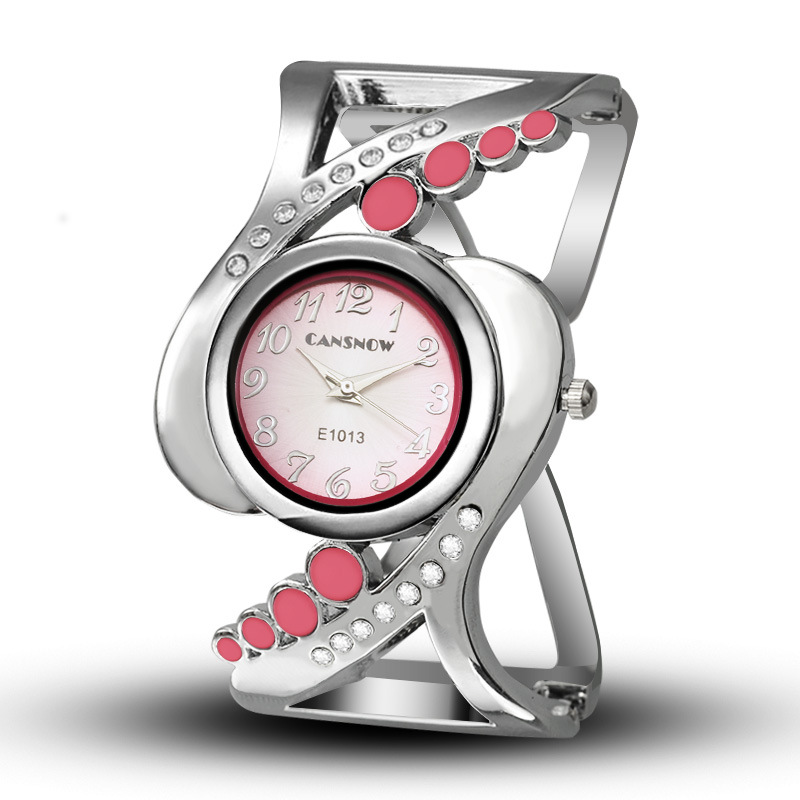 Girls Diamond Ms Watch Upscale Fashion Bracelet Hollow Watch