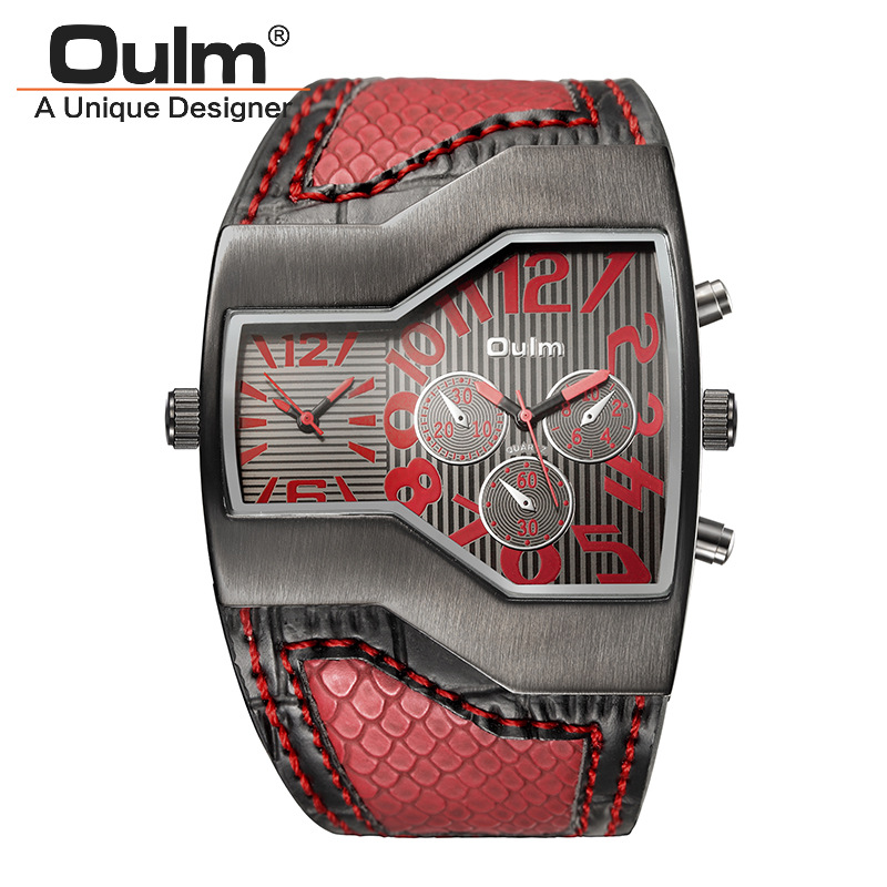 Men Belt Watch Dual movement movement Men waterproof Upscale Quartz watches