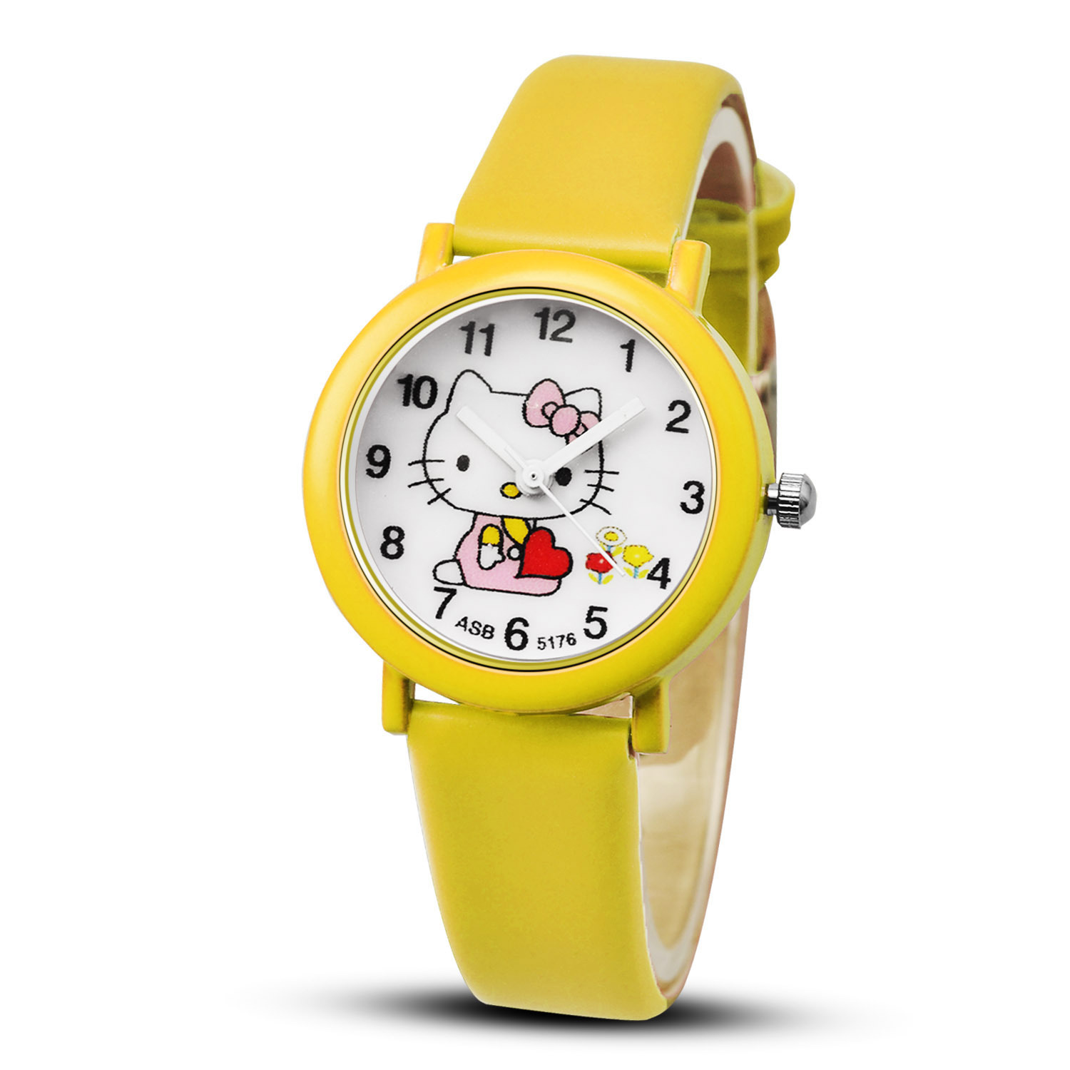 Hello kitty Girl Watch Candy Colors Belt Watch Fashion Child Electronic Watch