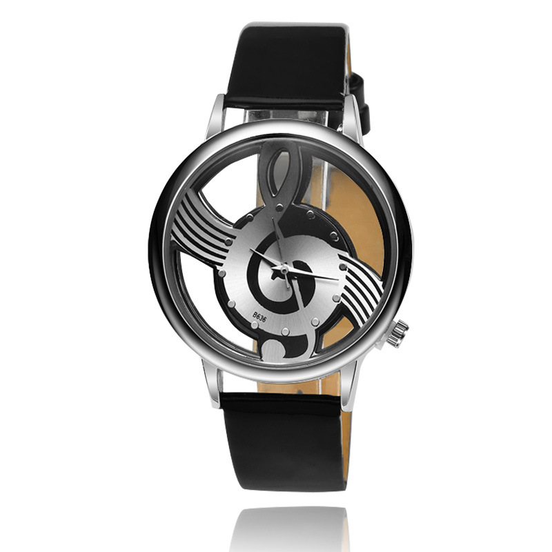 Hollow Dial Fashion Music Watch Ms Belt Watch Quartz Watches