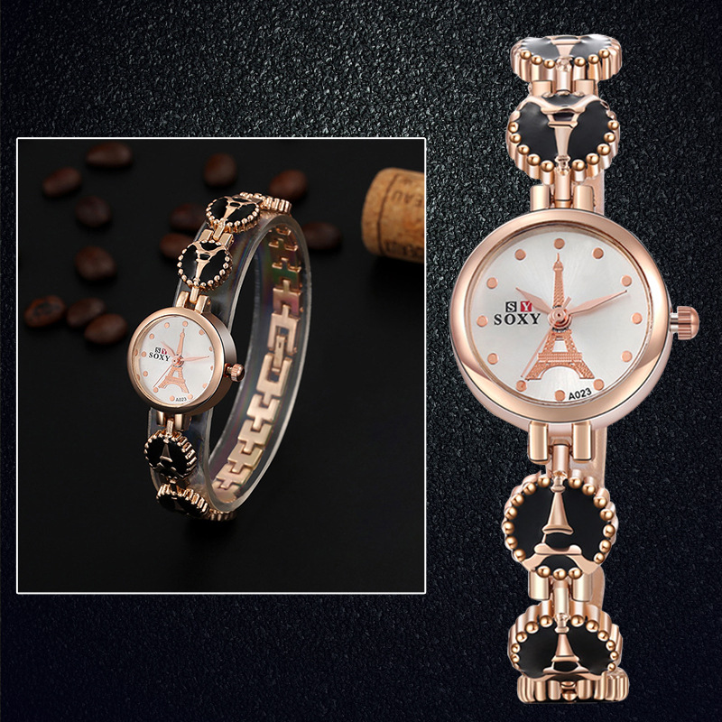 Ms Bracelet Fashion Creative Eiffel Tower Fashion Upscale Student Watch