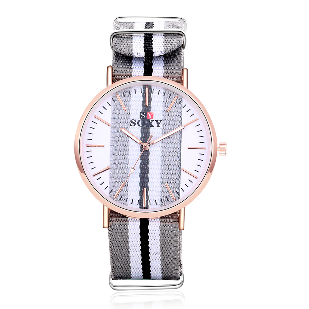 Men Canvas Watch Men and Women Upscale MovementQuartz Leisure Student Watch