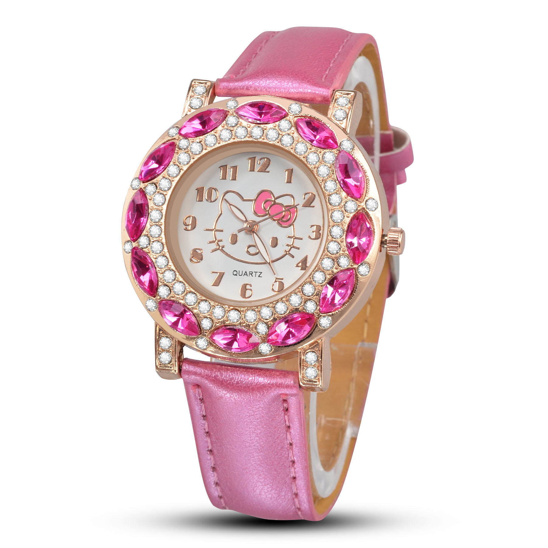 Ms Watch Fashion Diamond HelloKitty Ms Fashion Quartz Watch