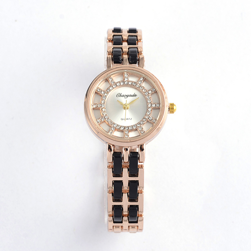 Diamond Double Circle Disc Ms Bracelet Watch Fashion Ceramics Watch