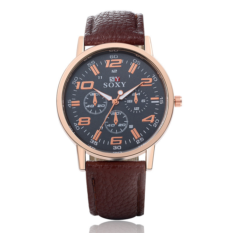 Men Belt Watch Double show digital quartz Leisure movement Watch
