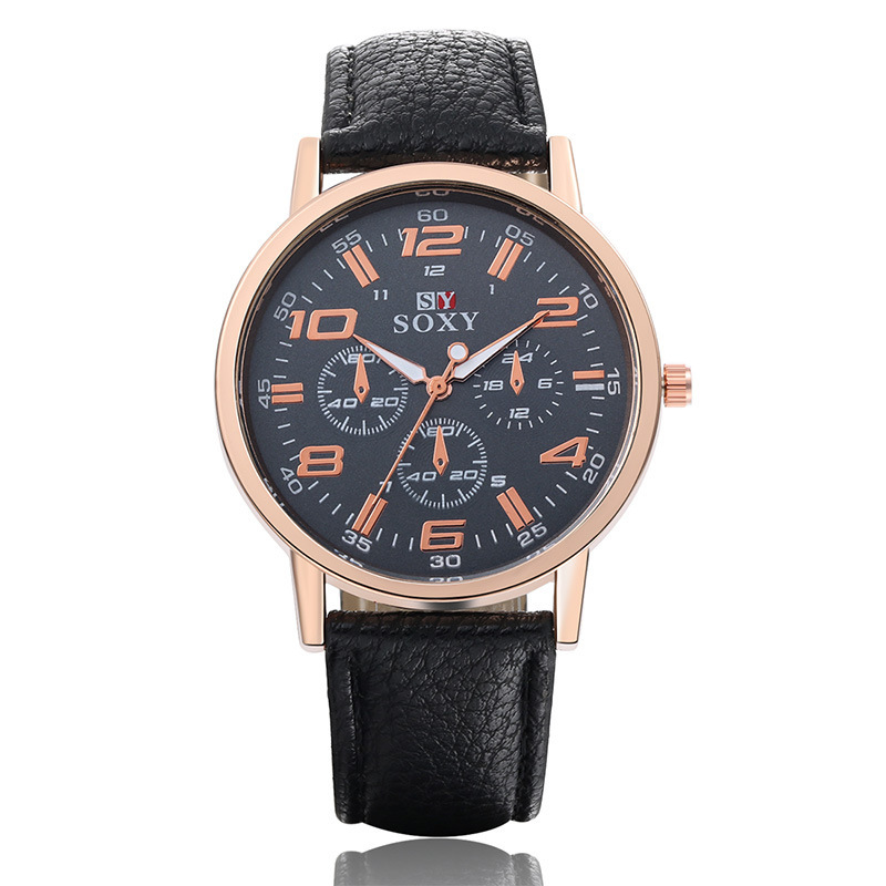 Men Belt Watch Double show digital quartz Leisure movement Watch