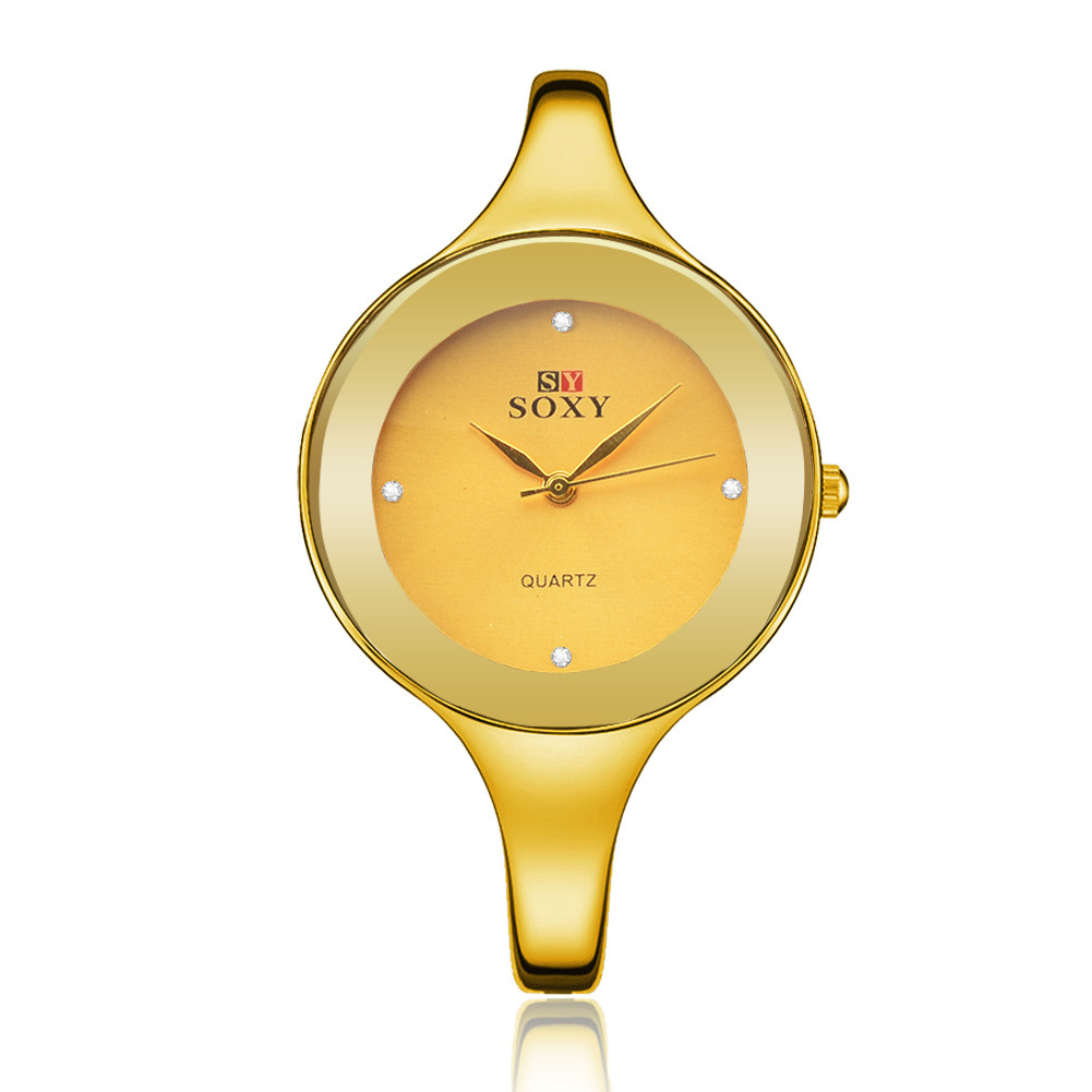 Ms Alloy Bracelet Watch Fashion Big DialTemperament Quartz Watch