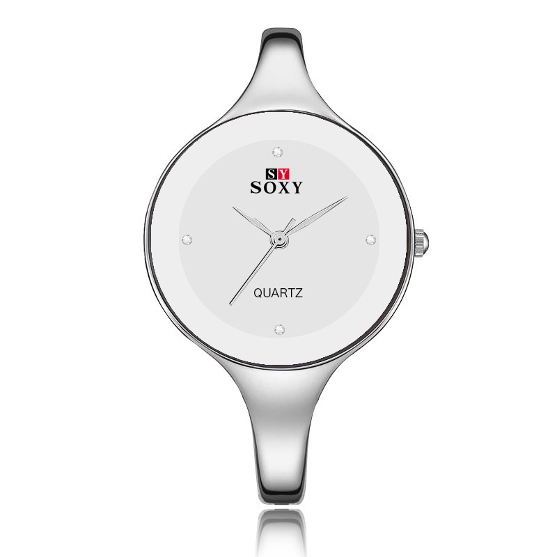 Ms Alloy Bracelet Watch Fashion Big DialTemperament Quartz Watch