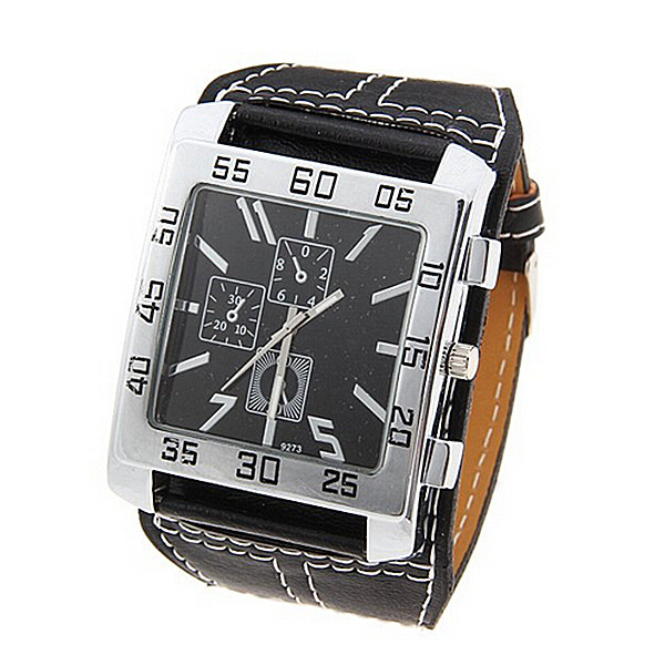 Movement Watch Military Square Dial Imitation Three Eyes Fashion Quartz Watch