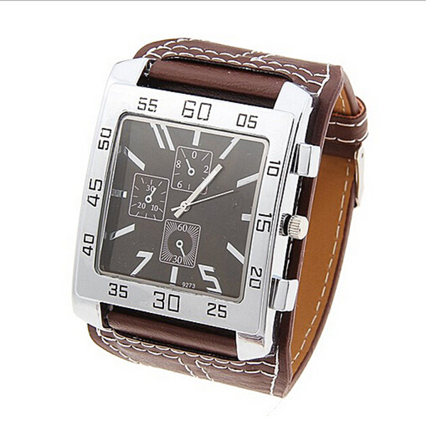 Movement Watch Military Square Dial Imitation Three Eyes Fashion Quartz Watch