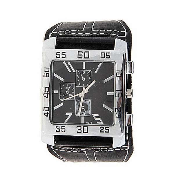 Movement Watch Military Square Dial Imitation Three Eyes Fashion Quartz Watch