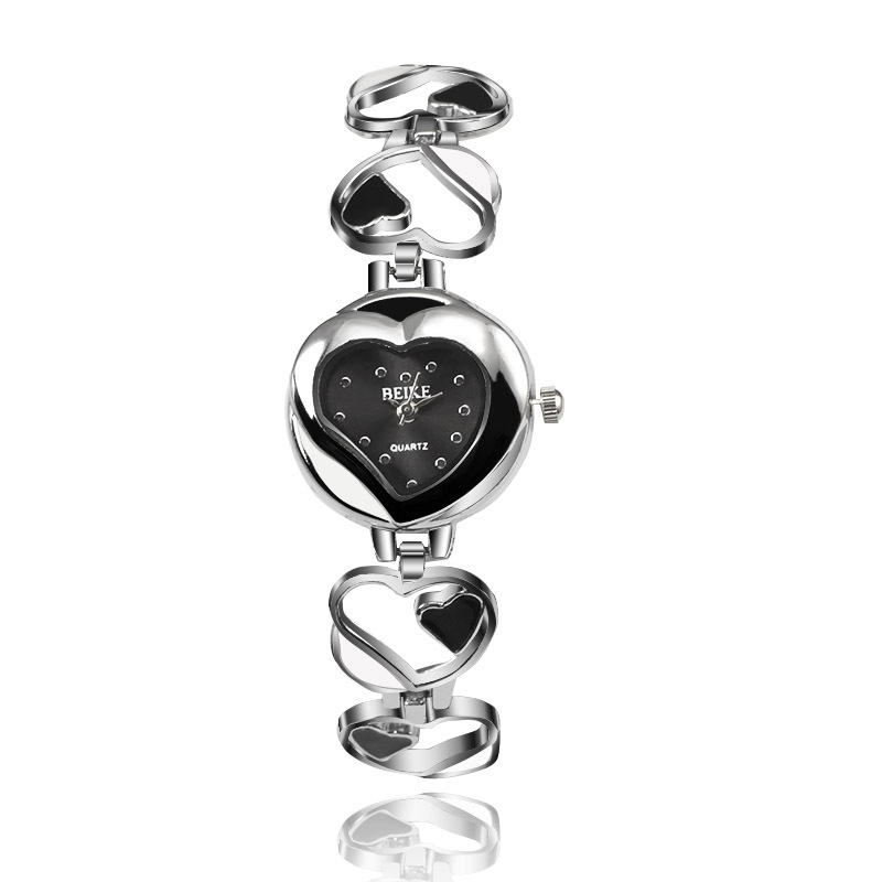 Fashion Ms Alloy Bracelet Watch Hollow Heart Ms Quartz Watches