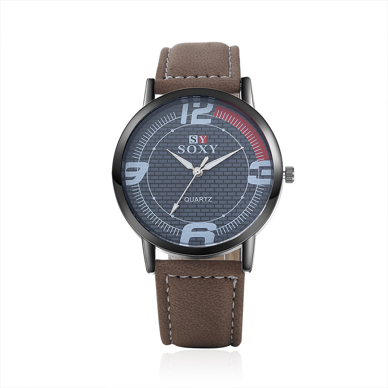 Men Business Belt Watch Retro Disc Leisure Movement Quartz Watch