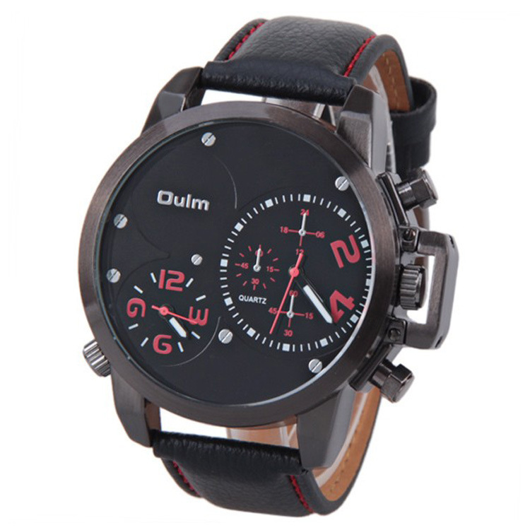 Men Quartz Fashion Dual Movement Student Trend Simple Watch