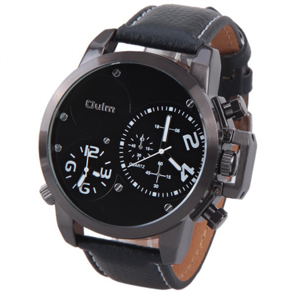 Men Quartz Fashion Dual Movement Student Trend Simple Watch