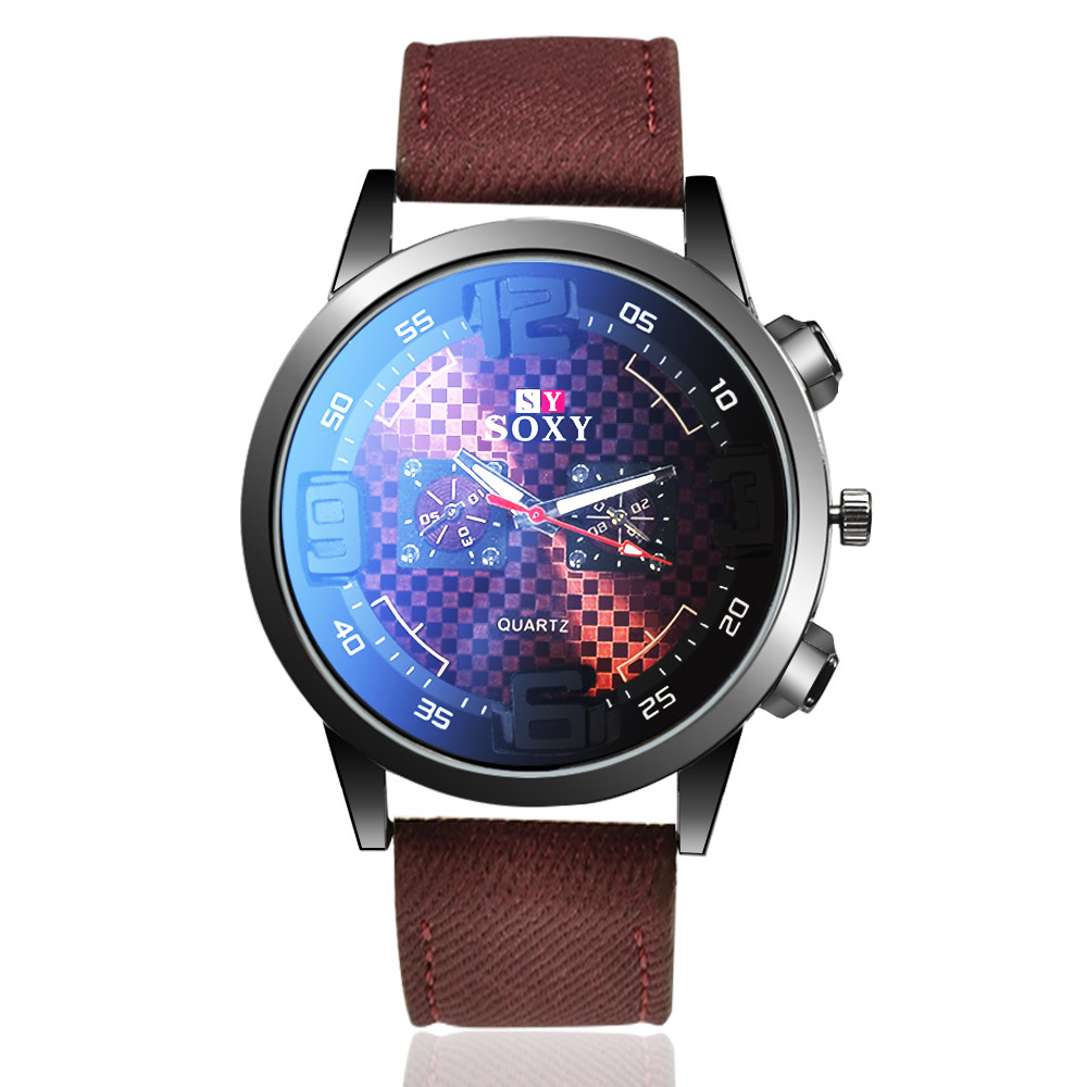 Men Belt Watch Creative Dial Men Leisure Quartz Watch