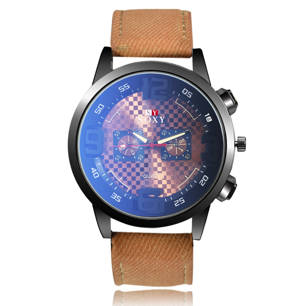 Men Belt Watch Creative Dial Men Leisure Quartz Watch