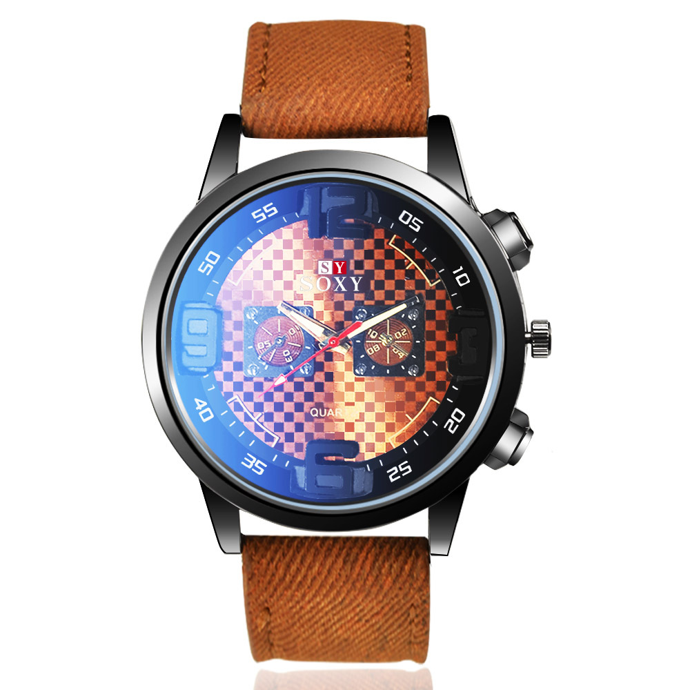 Men Belt Watch Creative Dial Men Leisure Quartz Watch