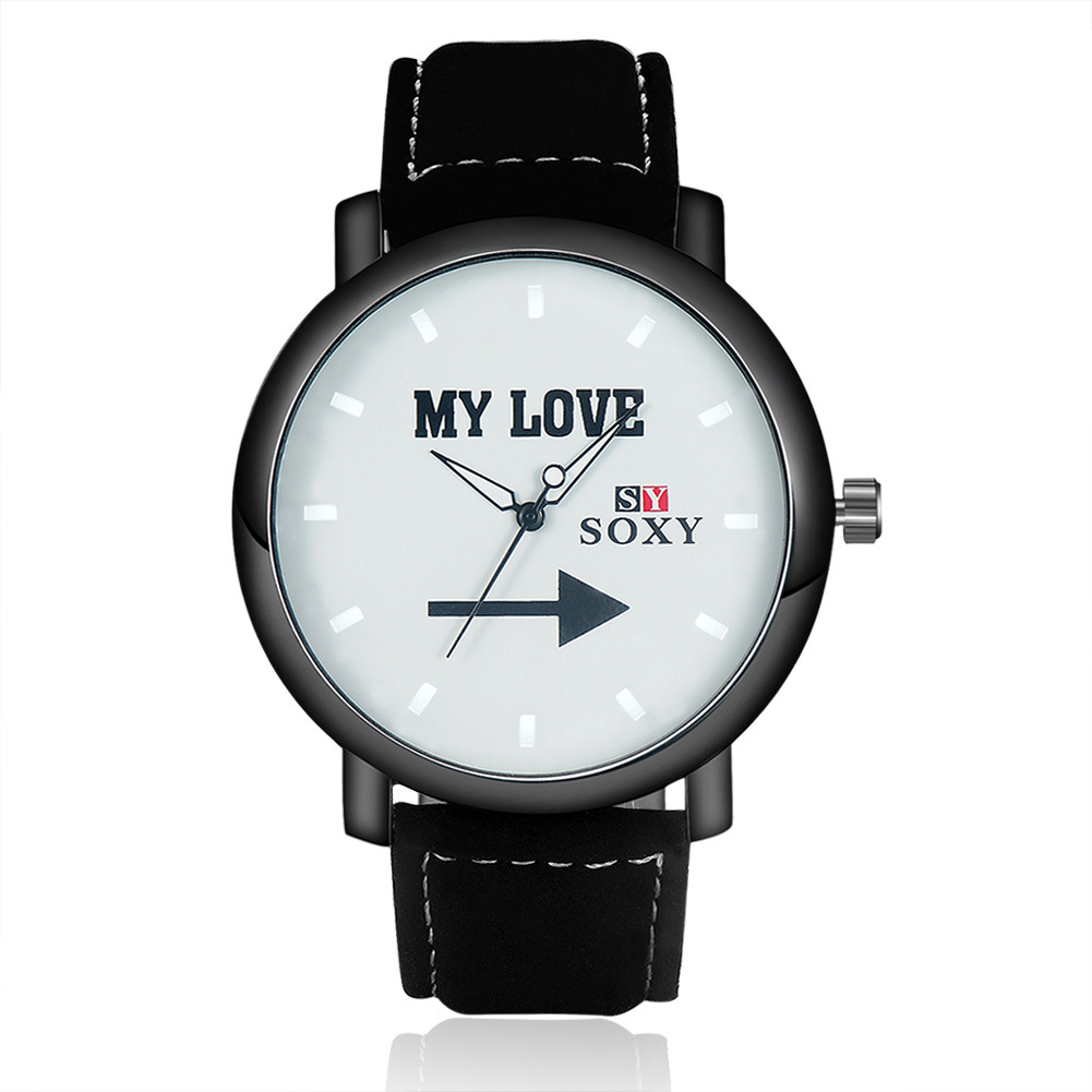 English Alphabet Watch Male Fashion Movement Watch Couple Watch