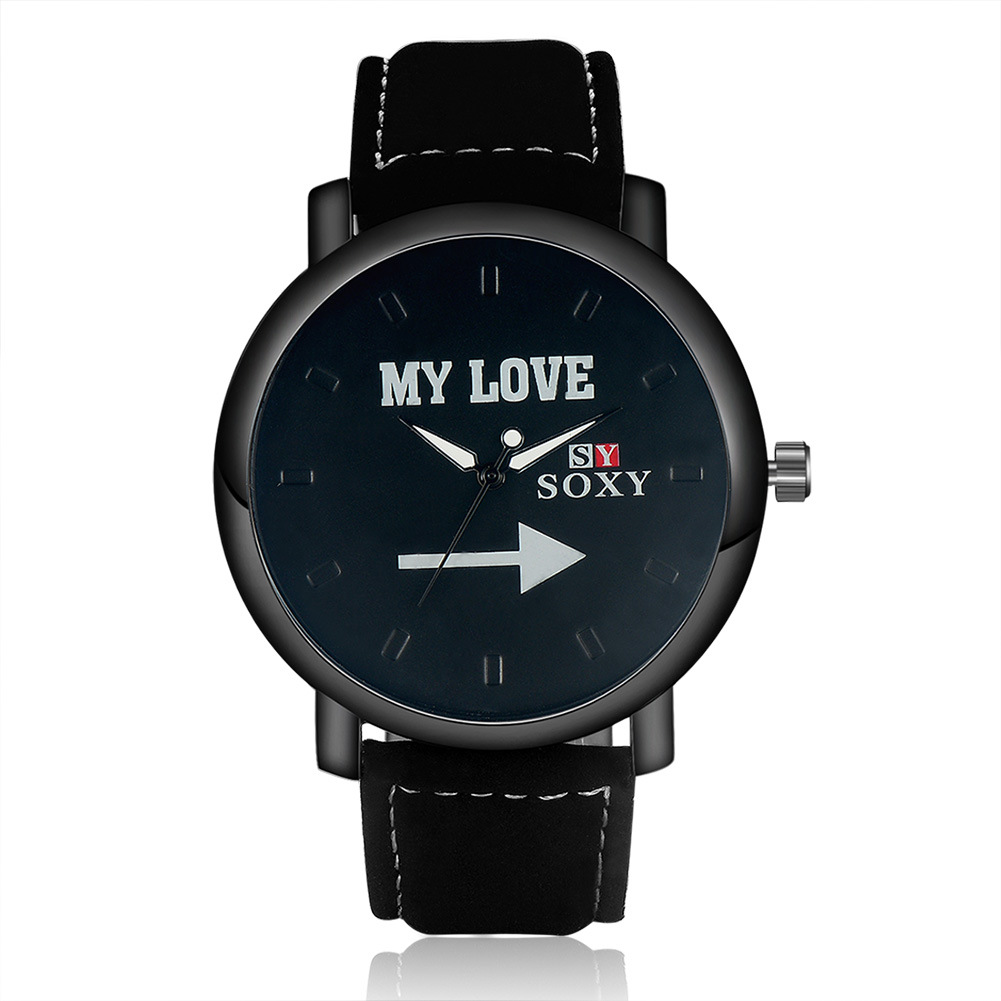 English Alphabet Watch Male Fashion Movement Watch Couple Watch