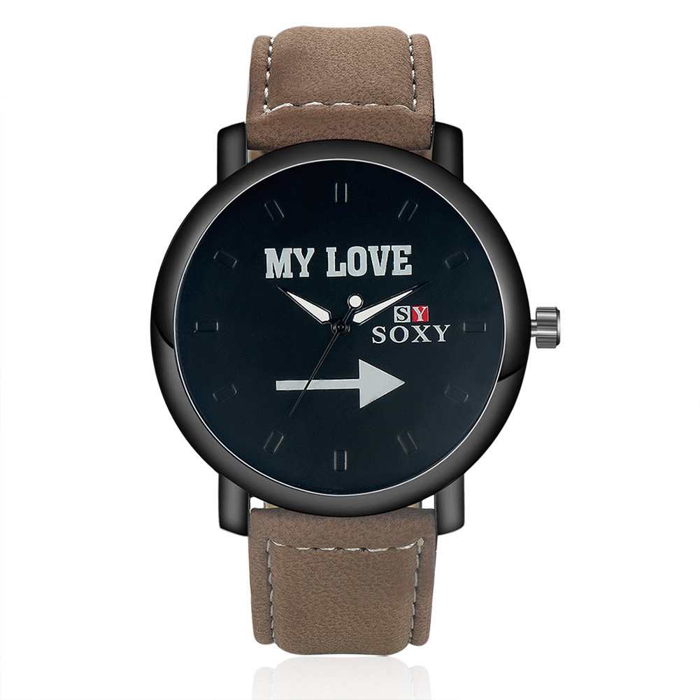 English Alphabet Watch Male Fashion Movement Watch Couple Watch